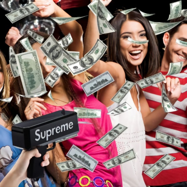 Денежный пистолет «Бабломёт Миллионера» Supreme (черный)